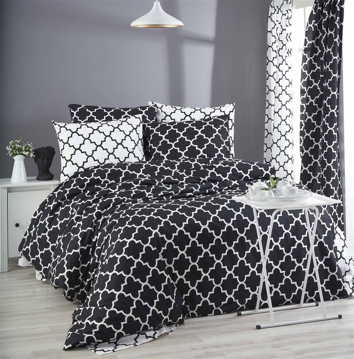 L'essentiel linge de maison Juego de funda de edredón Madalyon - Black L'essentiel linge de maison Juego de funda de edredón Madalyon - Black